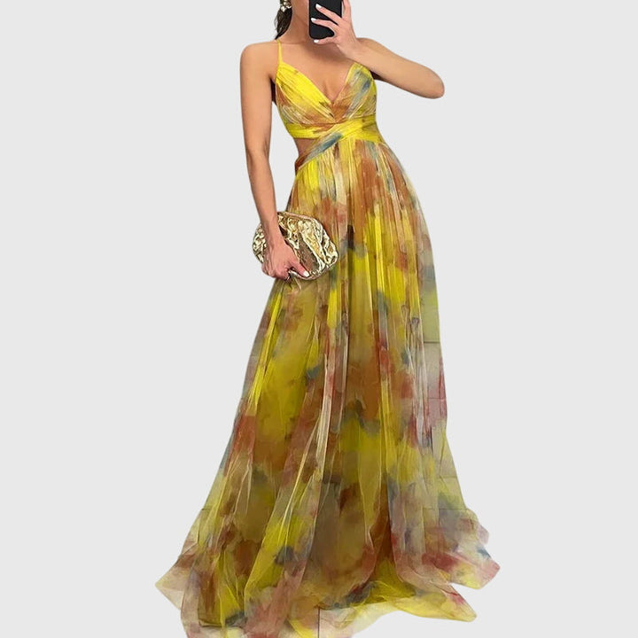 Floral Maxi Dress for Summer Events - Adjustable Fit & Breathable Design 6