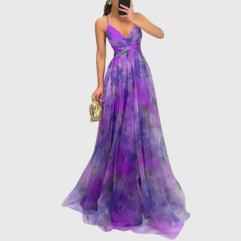 Floral Maxi Dress for Summer Events - Adjustable Fit & Breathable Design 8