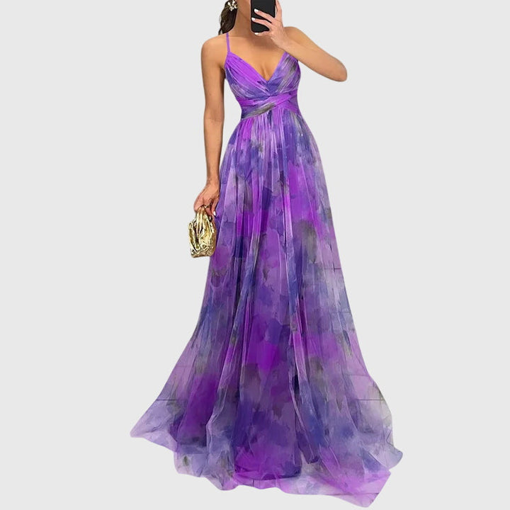 Floral Maxi Dress for Summer Events - Adjustable Fit & Breathable Design 8