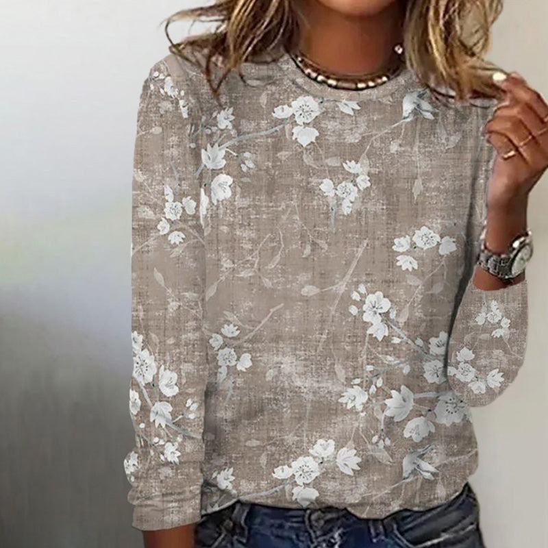 Floral Print Womens Blouse - Elegant Summer Top for Women, Versatile Floral Summer Tops 1