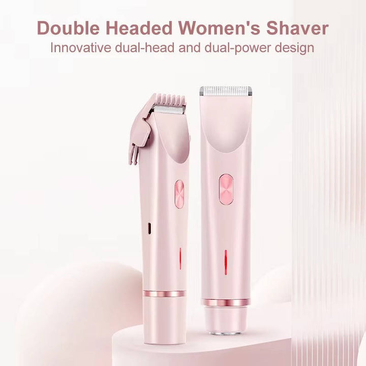 Hair Trimmer, Waterproof Bikini Trimmer with Dual Heads for Smooth Skin, Gentle and Quiet Grooming Tool 1