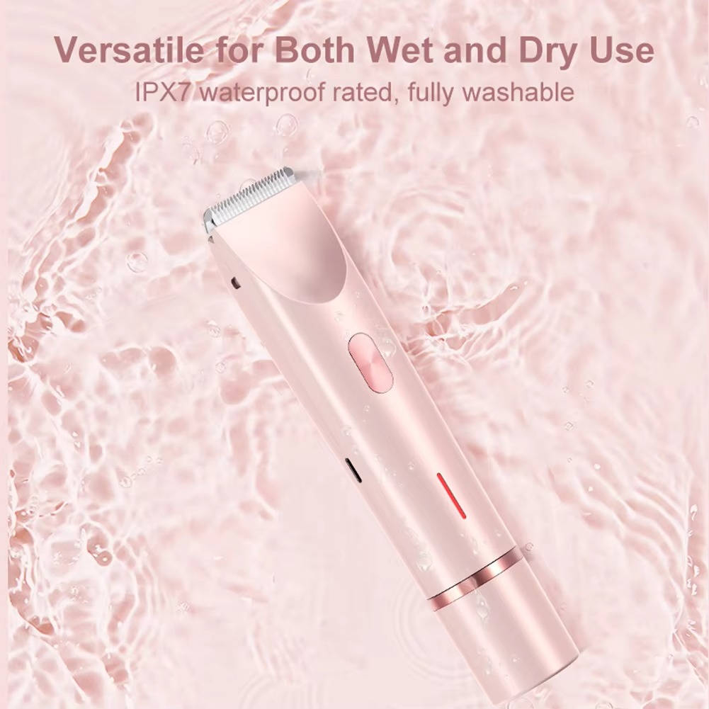 Hair Trimmer, Waterproof Bikini Trimmer with Dual Heads for Smooth Skin, Gentle and Quiet Grooming Tool 4