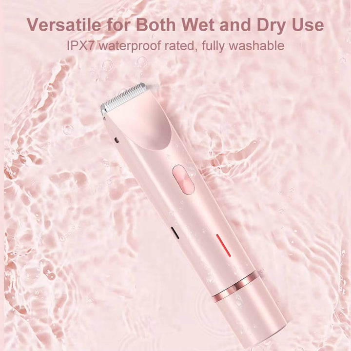 Hair Trimmer, Waterproof Bikini Trimmer with Dual Heads for Smooth Skin, Gentle and Quiet Grooming Tool 4
