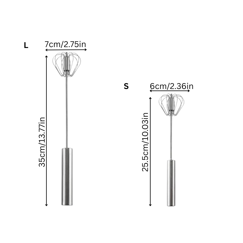 Handmanövrerad Visp i Rostfritt Stål för Fluffiga Resultat – Ergonomisk och Korrosionsbeständig, Lätt att Rengöra 1