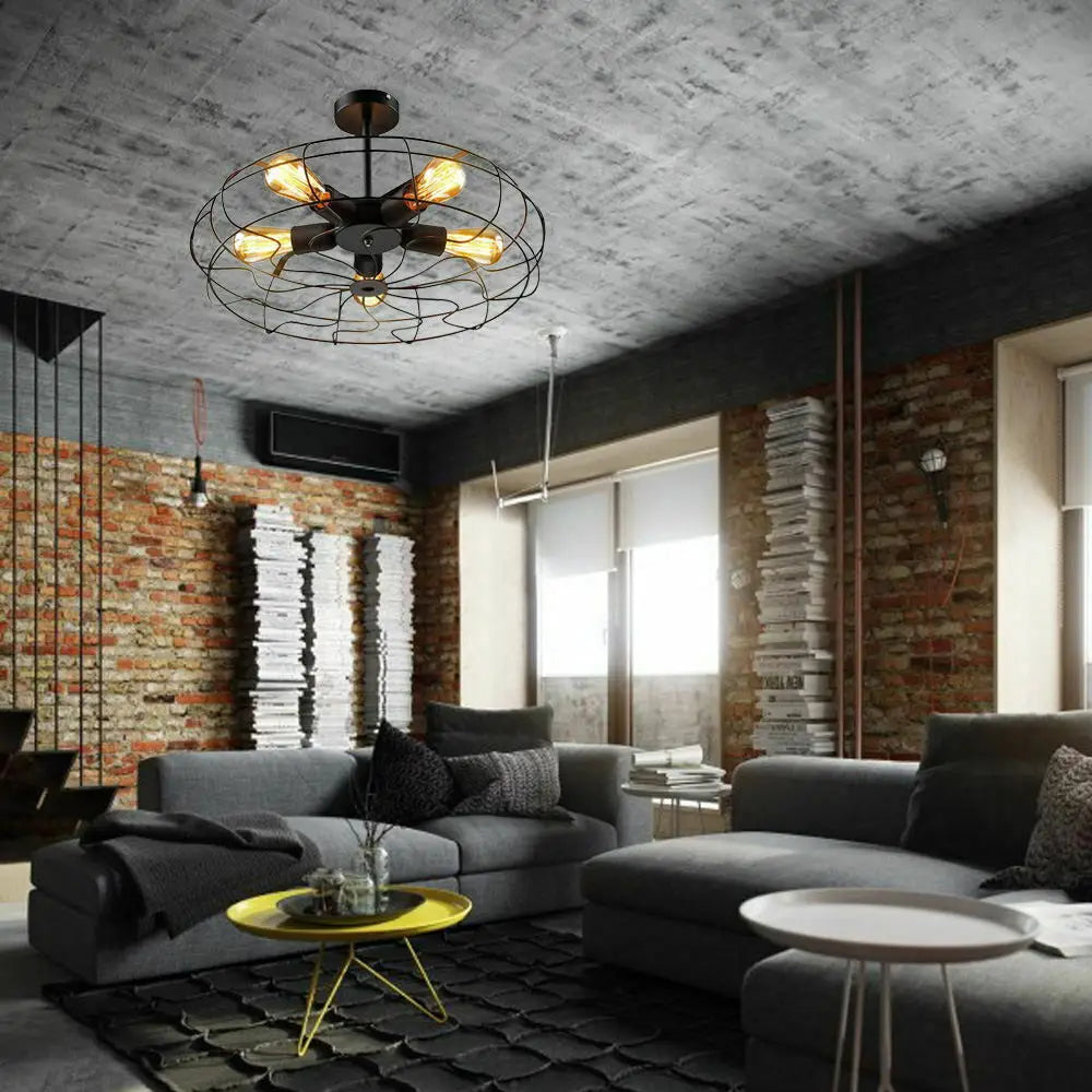 Helia - Retro taklampa i bur 4