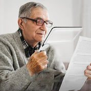 Helsidigt handhållet förstoringsglas - 5x förstoring, LED-belyst förstoringsglas med 3 lägen, perfekt för att läsa böcker och för seniorer 1