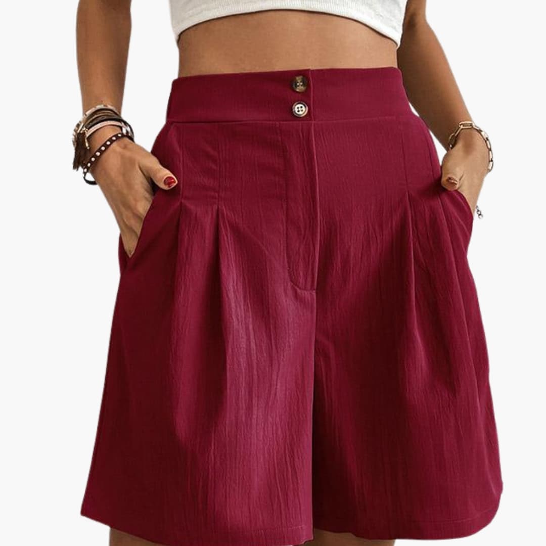 High-Rise Wide-Leg Summer Shorts for Women with Pockets - Stylish and Comfortable Summer Fashion 10