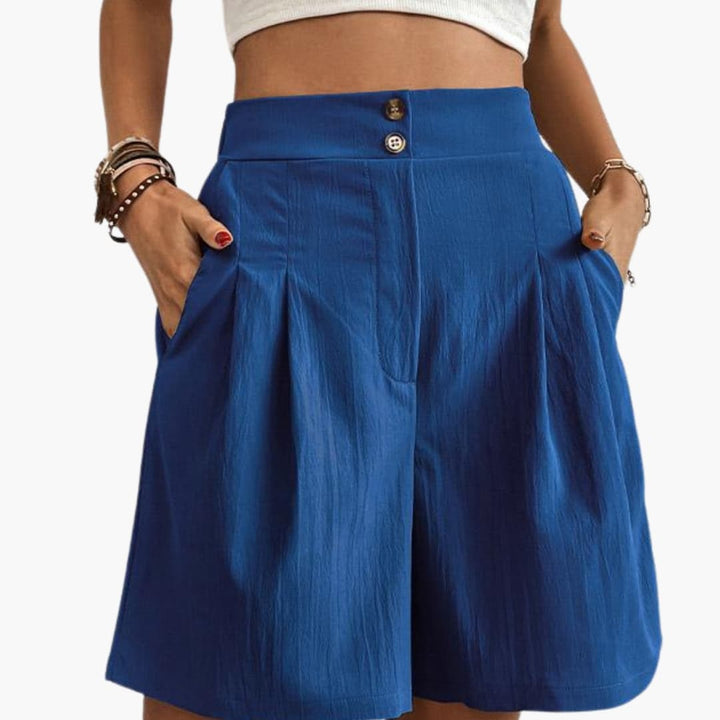 High-Rise Wide-Leg Summer Shorts for Women with Pockets - Stylish and Comfortable Summer Fashion 11