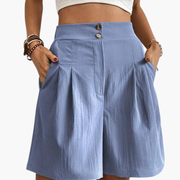 High-Rise Wide-Leg Summer Shorts for Women with Pockets - Stylish and Comfortable Summer Fashion 13