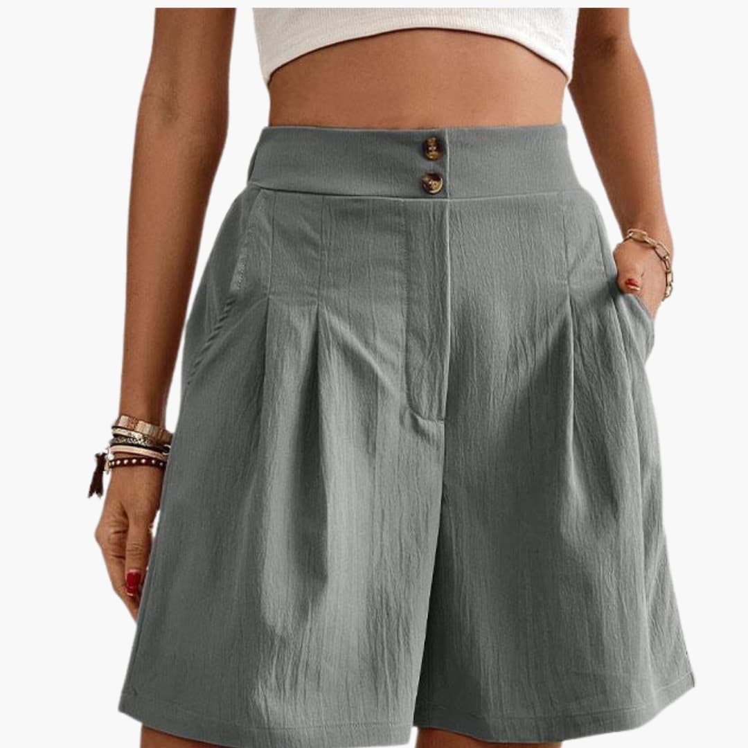 High-Rise Wide-Leg Summer Shorts for Women with Pockets - Stylish and Comfortable Summer Fashion 2