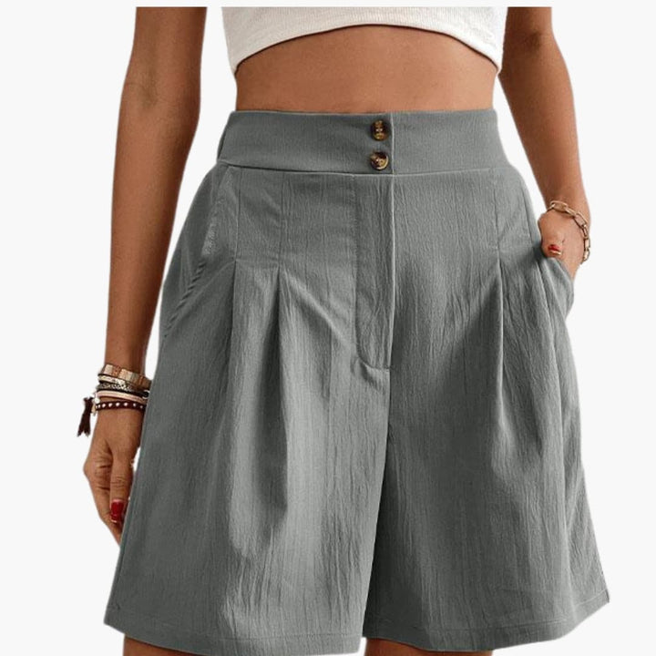 High-Rise Wide-Leg Summer Shorts for Women with Pockets - Stylish and Comfortable Summer Fashion 2