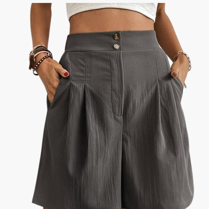 High-Rise Wide-Leg Summer Shorts for Women with Pockets - Stylish and Comfortable Summer Fashion 3