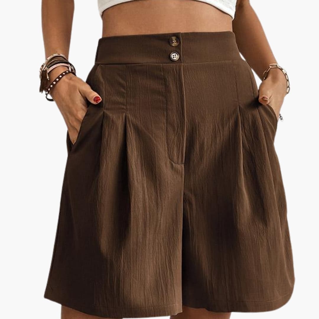 High-Rise Wide-Leg Summer Shorts for Women with Pockets - Stylish and Comfortable Summer Fashion 4