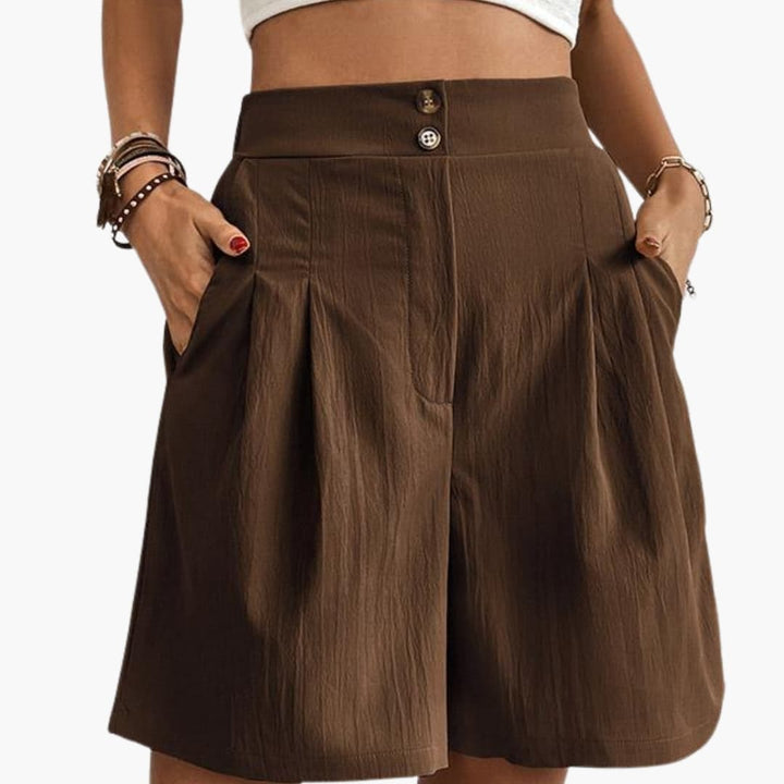 High-Rise Wide-Leg Summer Shorts for Women with Pockets - Stylish and Comfortable Summer Fashion 4