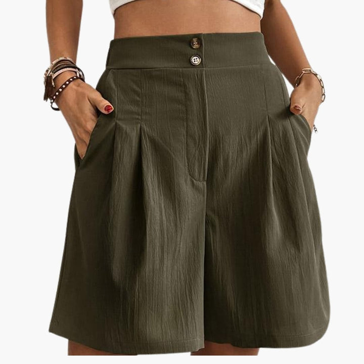 High-Rise Wide-Leg Summer Shorts for Women with Pockets - Stylish and Comfortable Summer Fashion 5