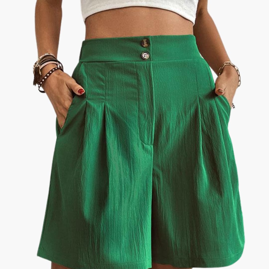 High-Rise Wide-Leg Summer Shorts for Women with Pockets - Stylish and Comfortable Summer Fashion 6