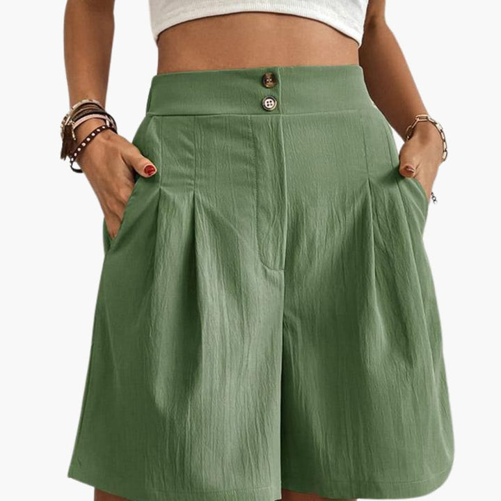 High-Rise Wide-Leg Summer Shorts for Women with Pockets - Stylish and Comfortable Summer Fashion 7