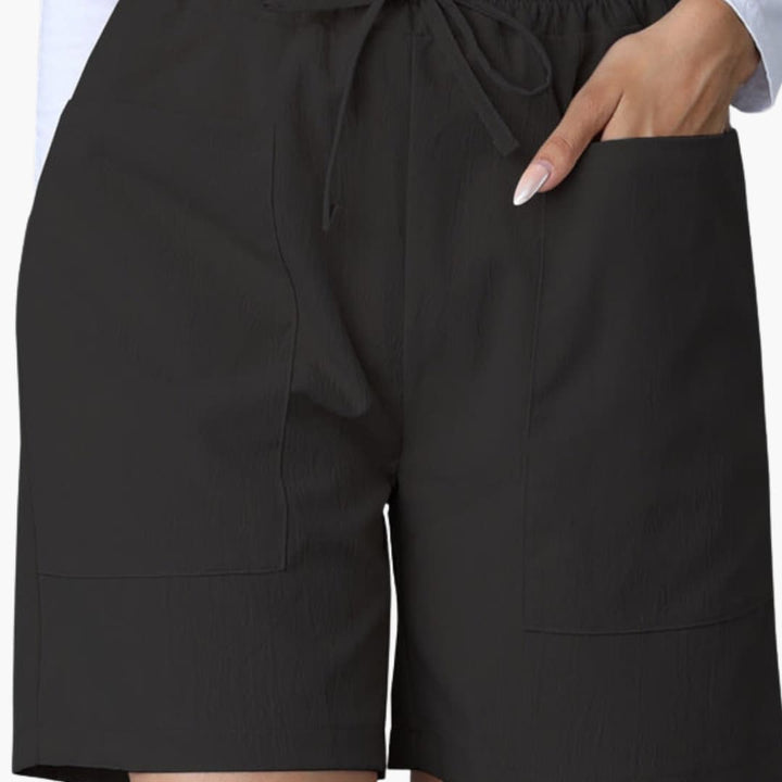 High-Waisted Wide-Leg Shorts for Women with Pockets - Stylish Summer Casual Wear 1