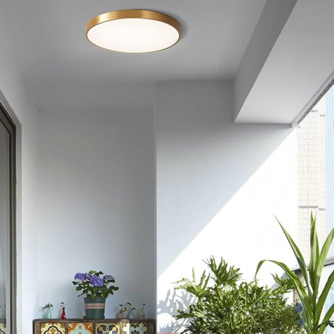 Icho - Ultratunn LED-taklampa guld 0