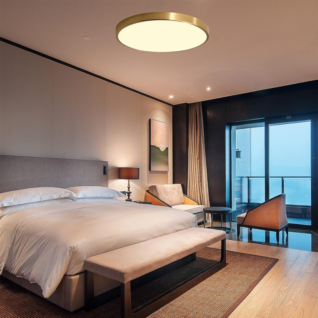 Icho - Ultratunn LED-taklampa guld 1