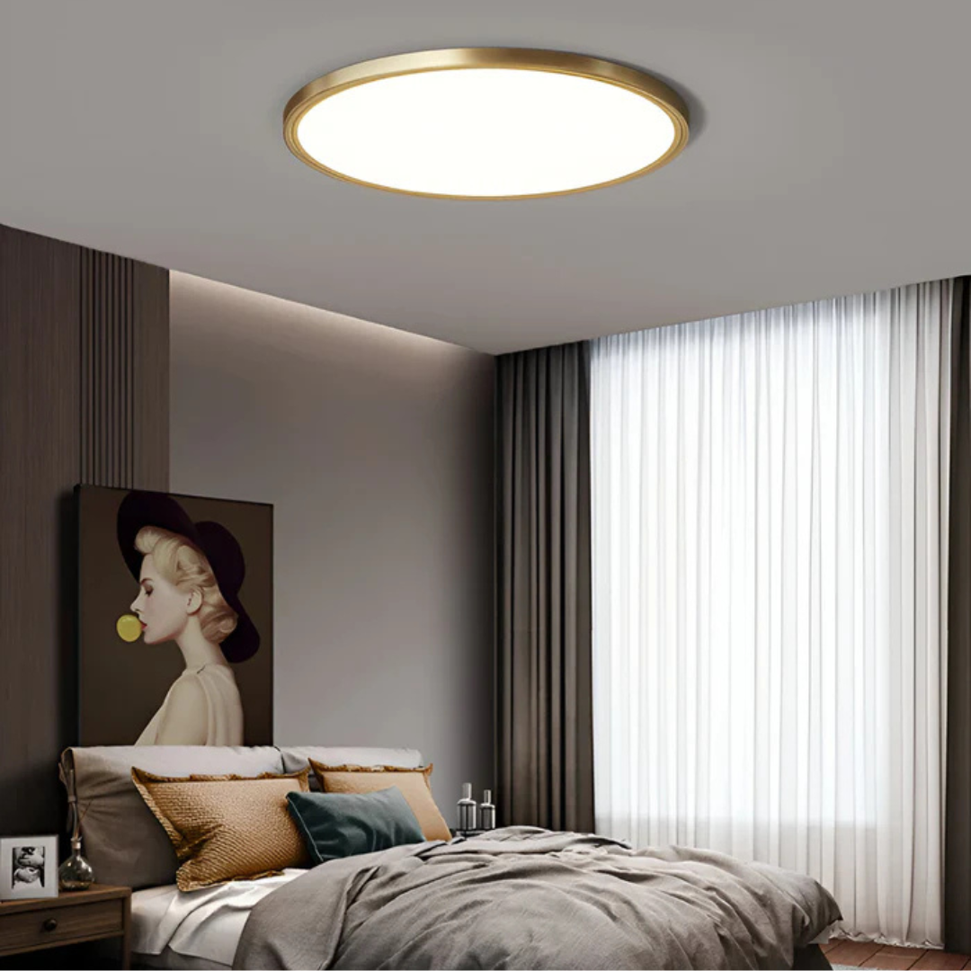 Icho - Ultratunn LED-taklampa guld 2