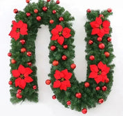 Julgirlang | Elegant rottingbanderoll med varm LED-belysning 6