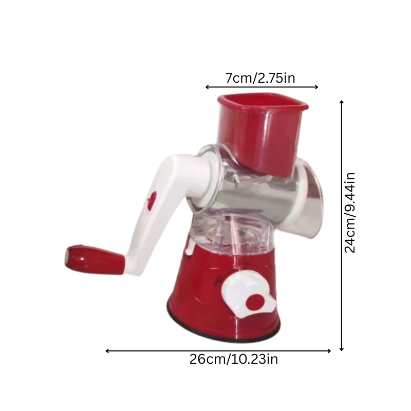 Kompakt SpinChop Köksredskap för Snabb Hackning av Grönsaker – Röd, Blå, Grön, Handsfree Design, ABS och Rostfritt Stål 1