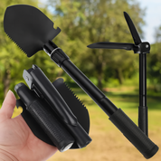 Kompakt och Robust Hopfällbar Spade för Utomhusaktiviteter – Hållbart Rostfritt Stål 0