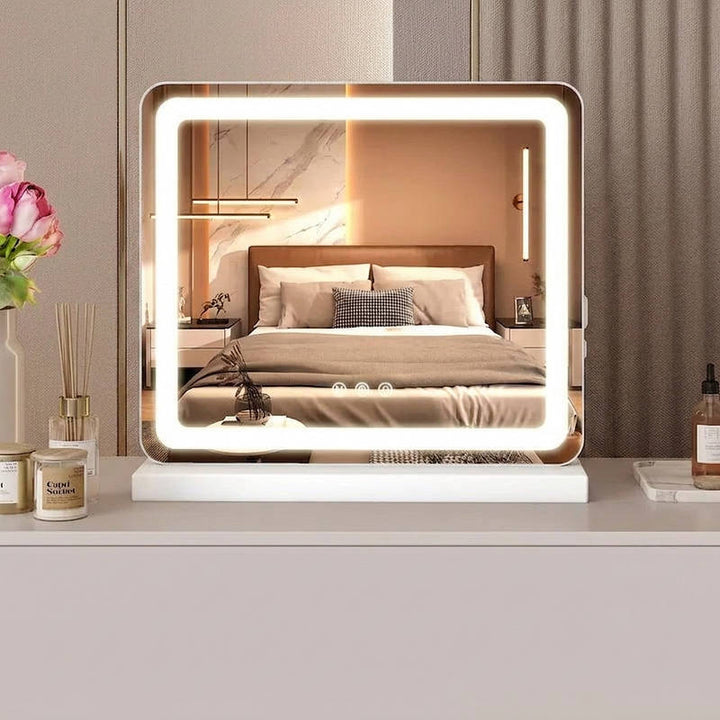LED Vanity Mirror with Lights - Dimmable Touch Screen Makeup Mirror with 3 Color Modes for Flawless Application 0