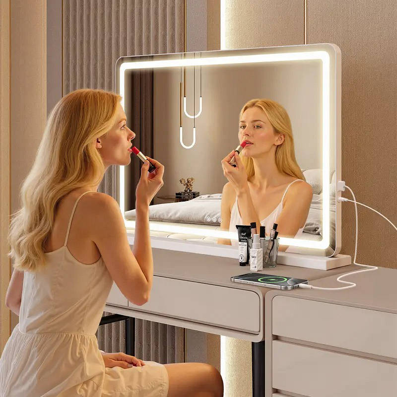 LED Vanity Mirror with Lights - Dimmable Touch Screen Makeup Mirror with 3 Color Modes for Flawless Application 1