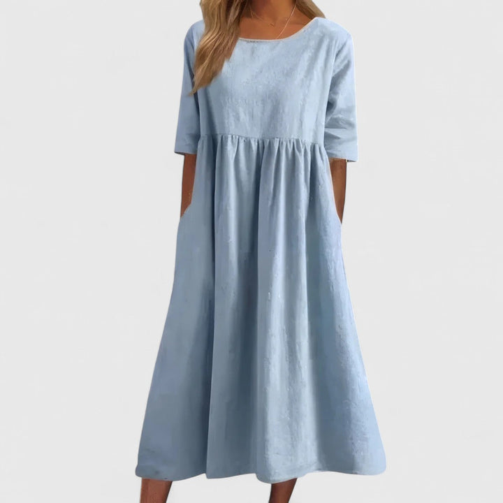 Lightweight Everyday Dress for Warm Weather - Flattering Design with Pockets 0
