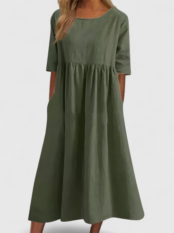 Lightweight Everyday Dress for Warm Weather - Flattering Design with Pockets 3