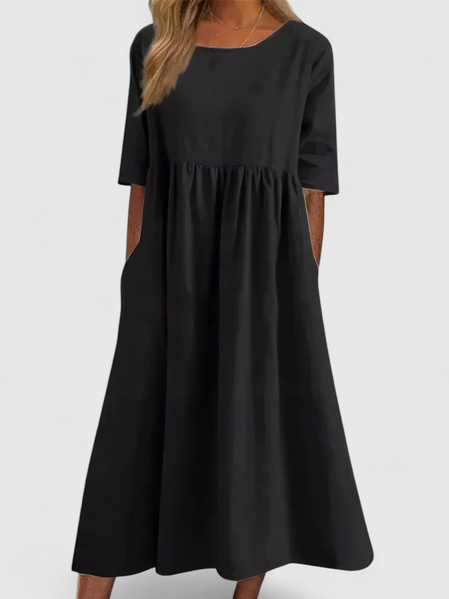 Lightweight Everyday Dress for Warm Weather - Flattering Design with Pockets 4