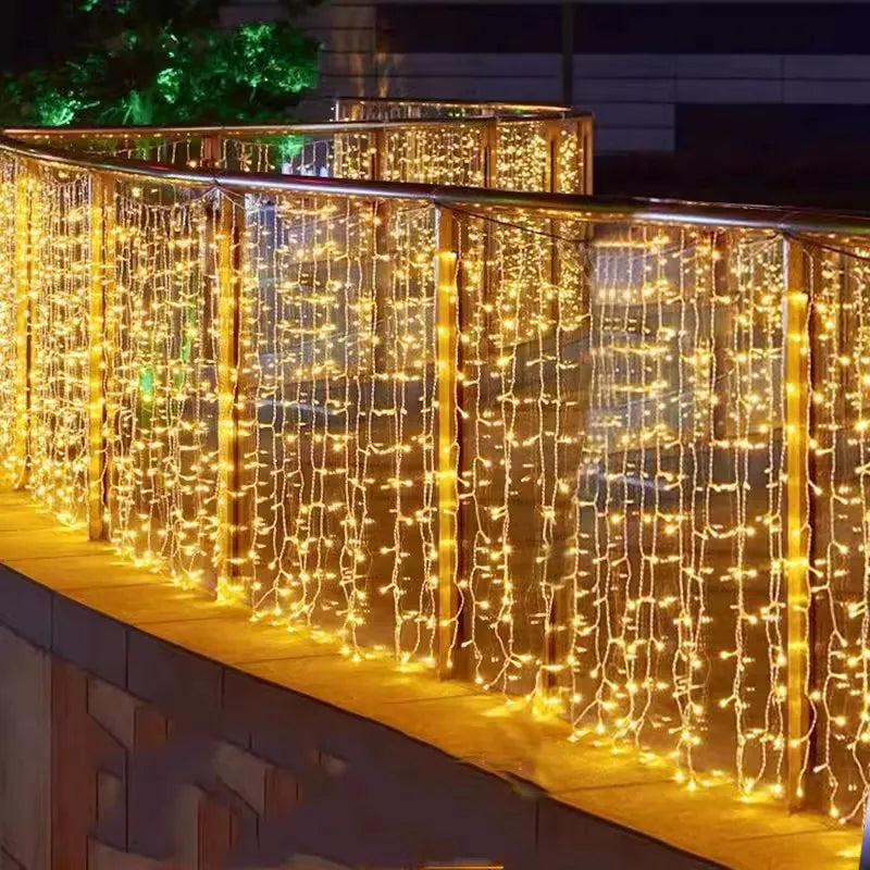 Ljuskrans | Soldriven istappbelysning för utomhusdekoration 2