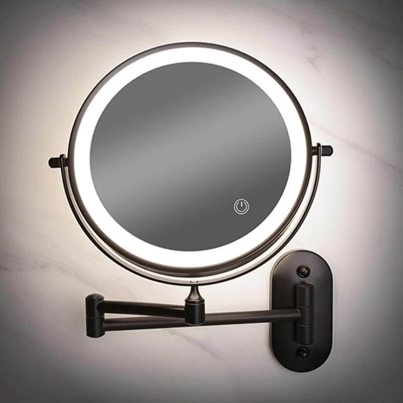 Makeup Mirror with Lights, Rechargeable LED Magnifying Vanity Mirror, Adjustable Lighting, Touch Control, Cordless Design 0