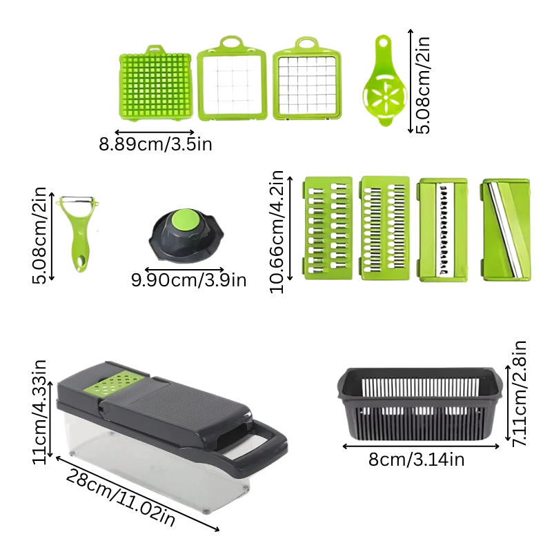 Mångsidig Grönsaksskär med Ergonomiskt Handtag – Effektiv och Lättanvänd 1