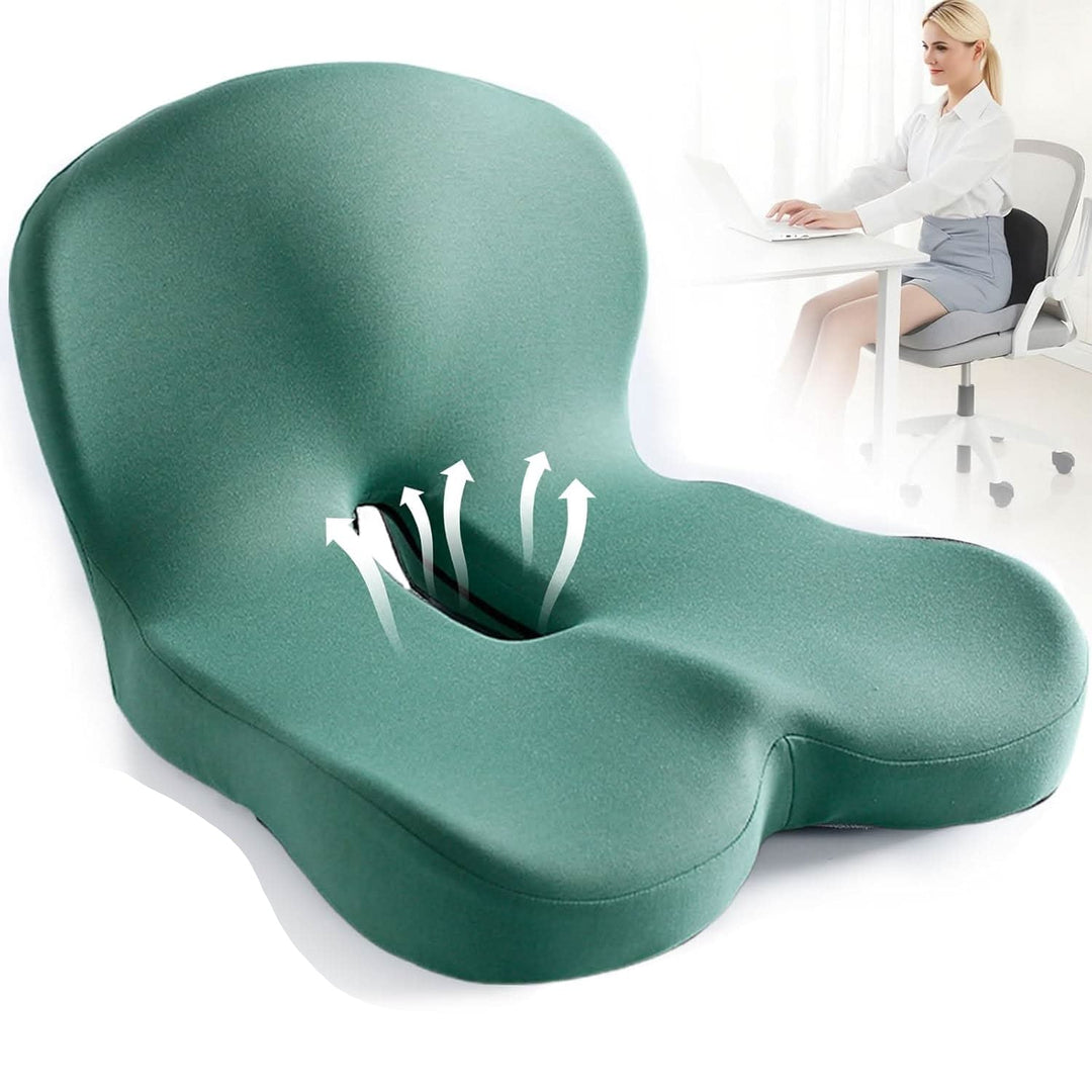 Memory Foam Seat Cushion with Non-Slip Base for Comfortable Sitting and Posture Support 5