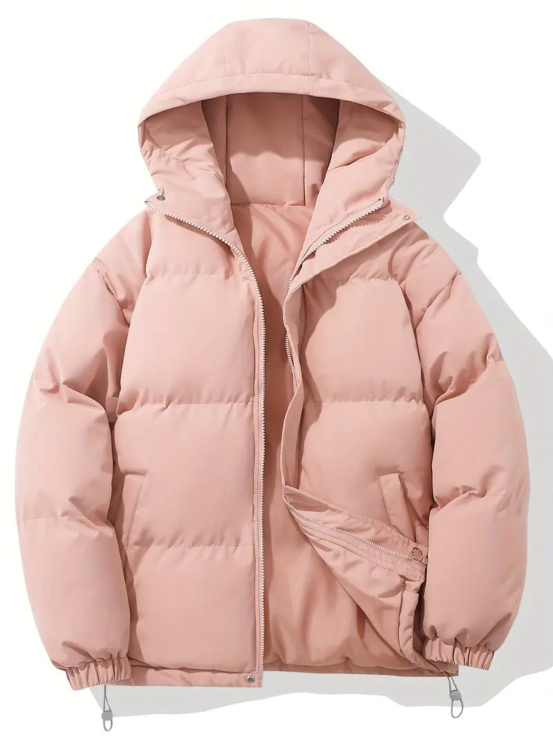 Mens Winter Jackets Elegant Hooded Quilted Jacket for Winter Warmth, Stylish Winter Coat with Functional Hood 0
