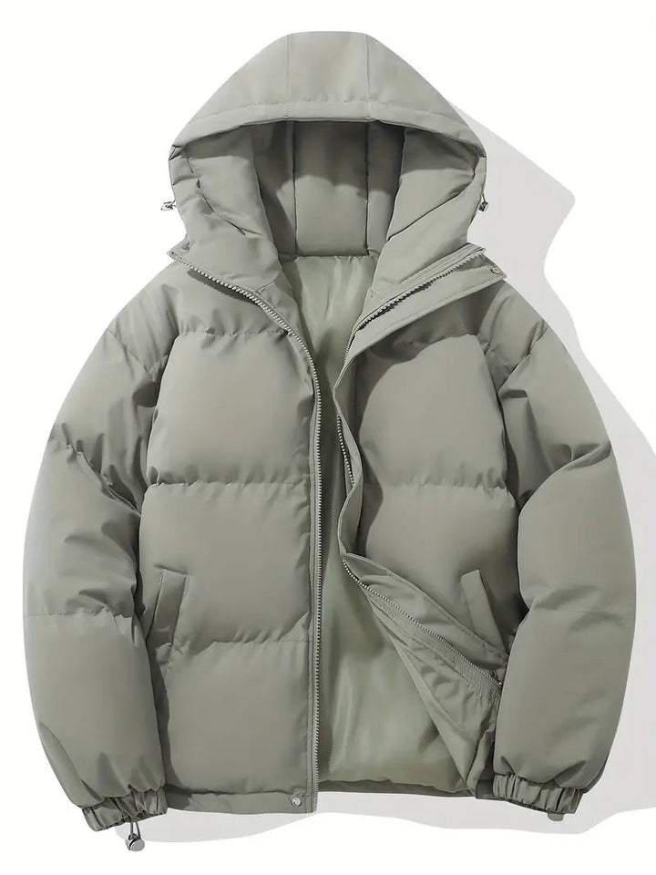 Mens Winter Jackets Elegant Hooded Quilted Jacket for Winter Warmth, Stylish Winter Coat with Functional Hood 10