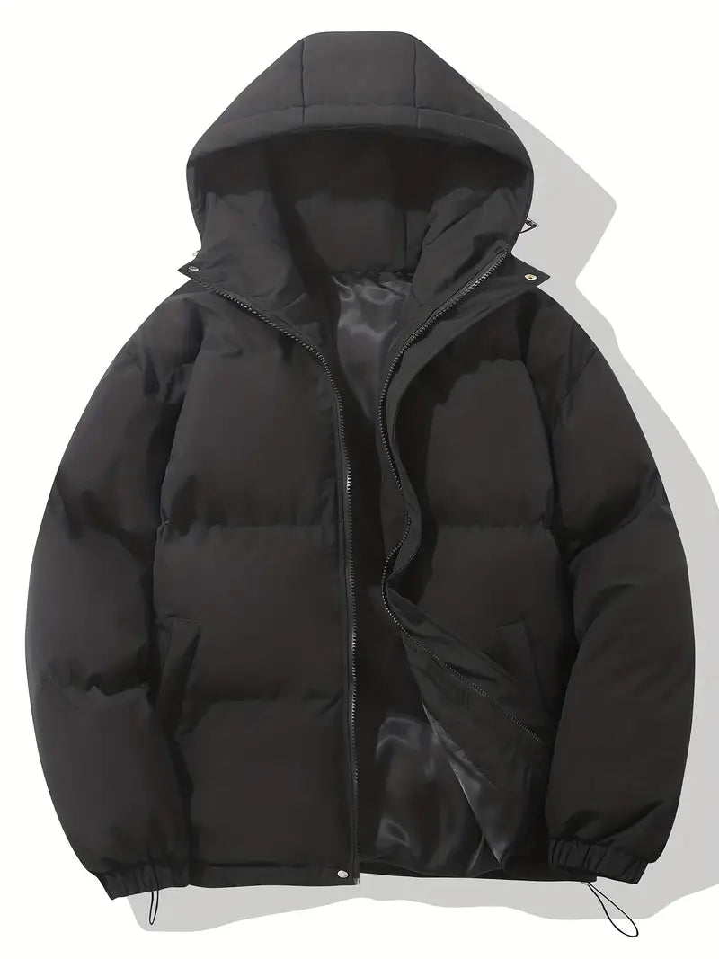 Mens Winter Jackets Elegant Hooded Quilted Jacket for Winter Warmth, Stylish Winter Coat with Functional Hood 13