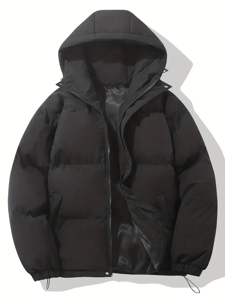 Mens Winter Jackets Elegant Hooded Quilted Jacket for Winter Warmth, Stylish Winter Coat with Functional Hood 13