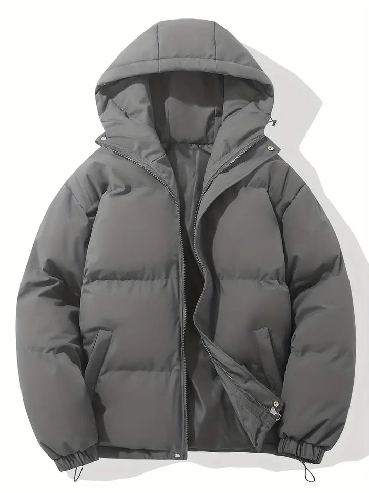Mens Winter Jackets Elegant Hooded Quilted Jacket for Winter Warmth, Stylish Winter Coat with Functional Hood 14