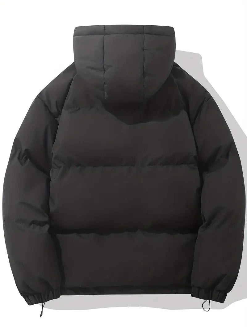 Mens Winter Jackets Elegant Hooded Quilted Jacket for Winter Warmth, Stylish Winter Coat with Functional Hood 5