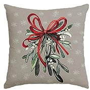 MerryCushion – Grönt julkuddfodral med festlig broderi 4