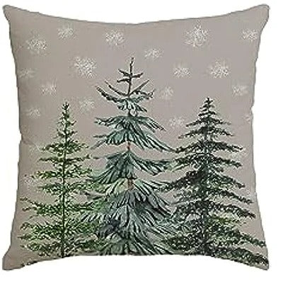MerryCushion – Grönt julkuddfodral med festlig broderi 5
