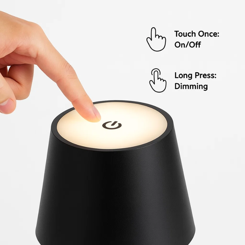 Modern uppladdningsbar trådlös LED-bordslampa | Bärbar belysning för hem, kontor och utomhusbruk 2