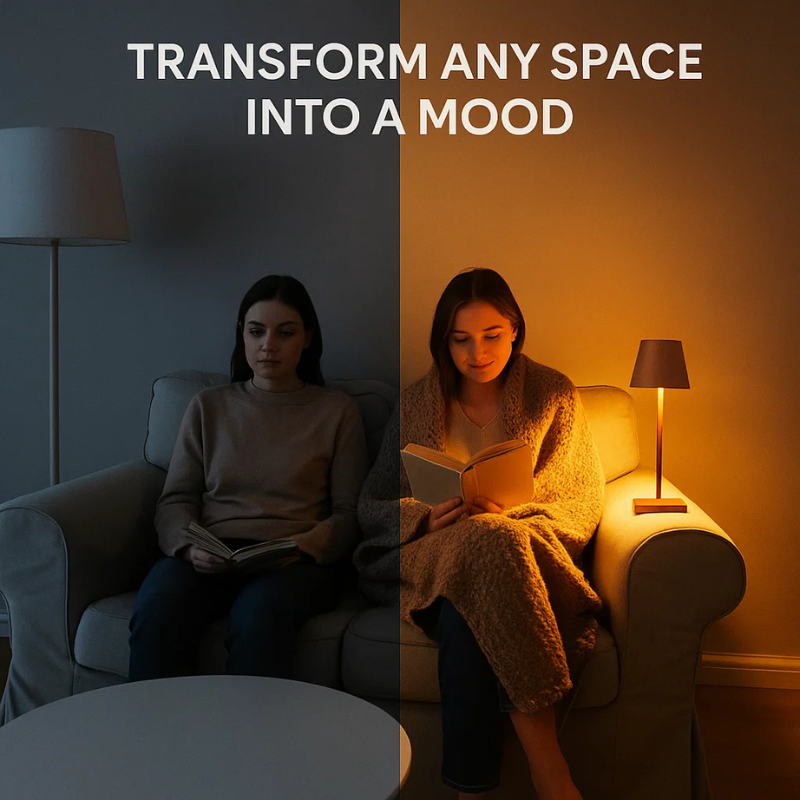 Modern uppladdningsbar trådlös LED-bordslampa | Bärbar belysning för hem, kontor och utomhusbruk 4