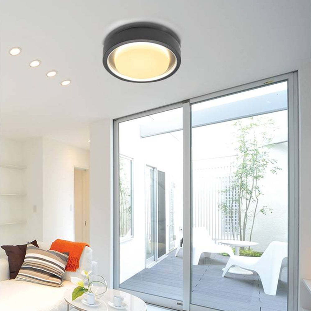 Moderna Taklampa med Svart Ram för Vardagsrum, Sovrum och Hall – Minimalistisk LED-belysning med Mjukt Diffust Sken 4