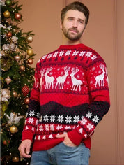 Mysig jultröja för män, perfekt för familjematchning, mjuk stickning 5