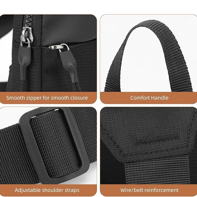 Noah | Vattentät axelremsväska i canvas för resor och vandring 2